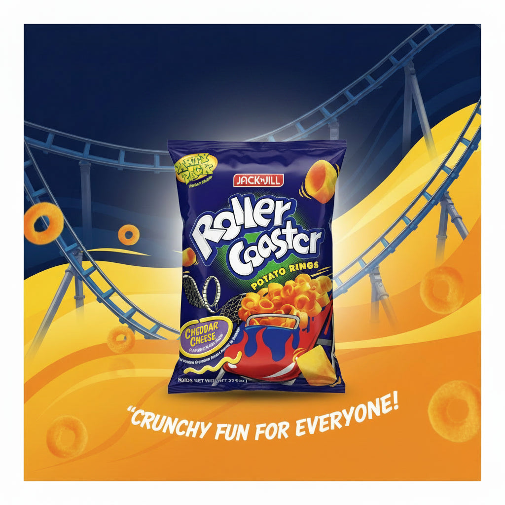 Jack'n Jill Roller Coaster Cheddar Cheese Potato Rings 85g