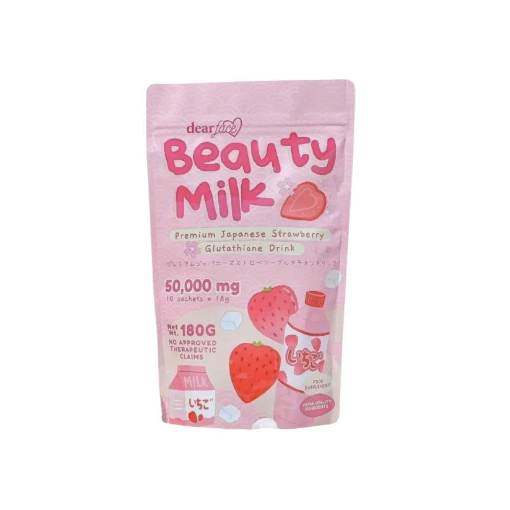 Beauty Milk Premium Japanese Strawberry Glutathione Drink 10 sachet