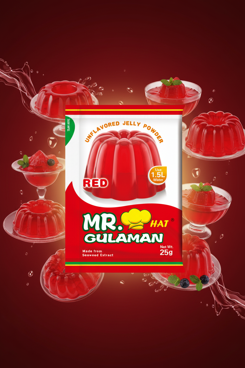 Mr Gulaman Jelly Powder Red 25g