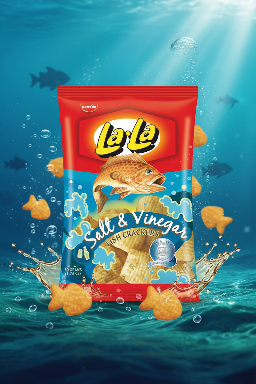Lala Fish Cracker Salt and Vinegar 100g