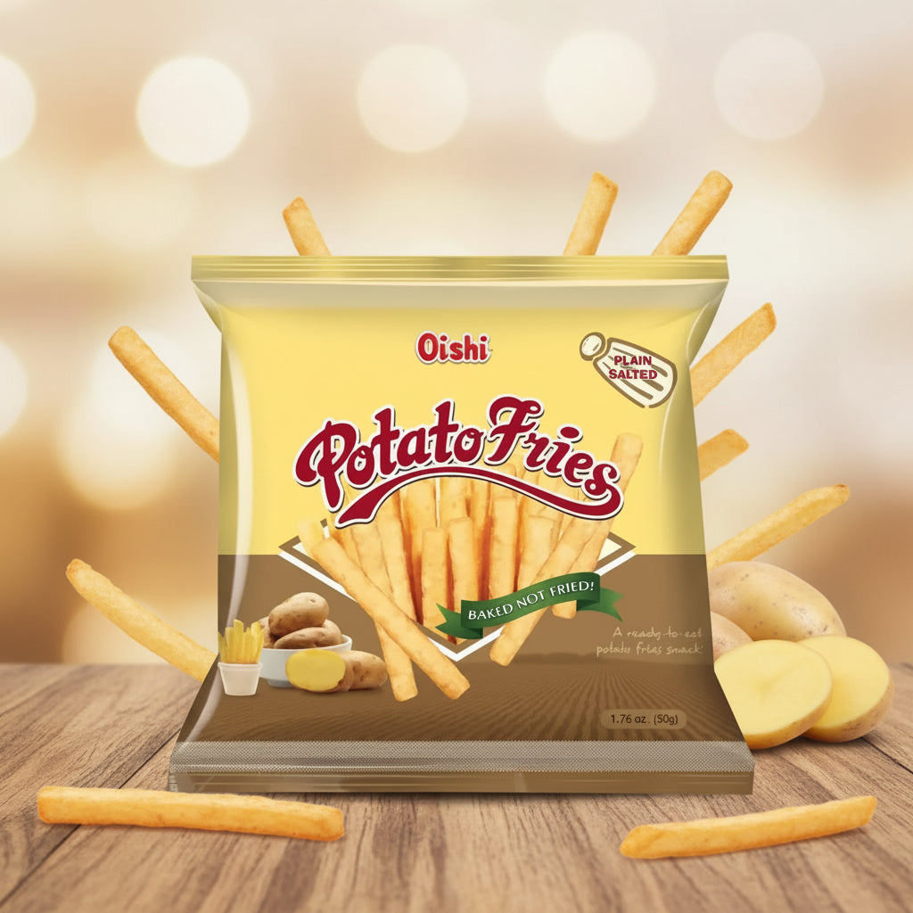 Oishi Potato Fries Plain Salted 50g