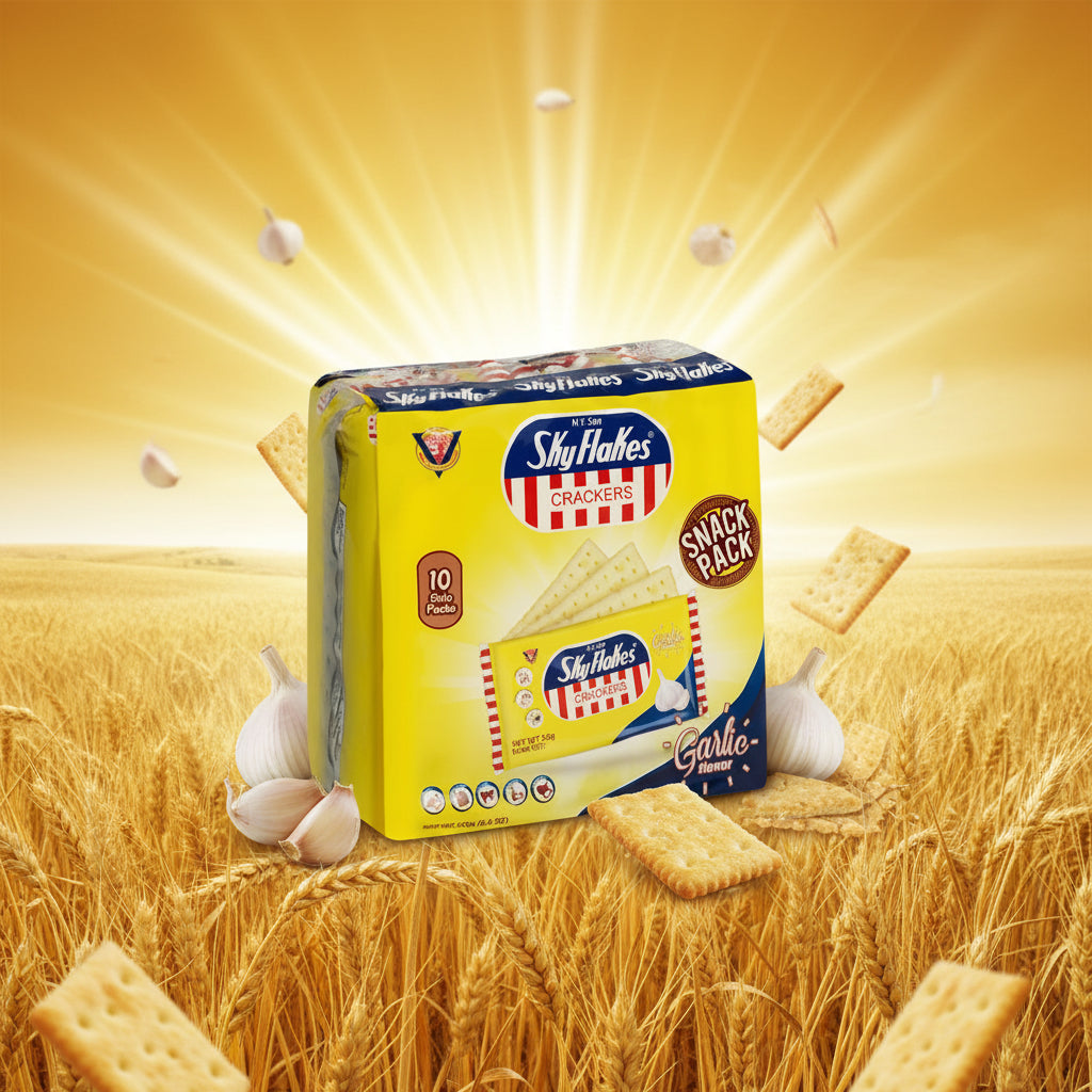 Sky Flakes Crackers 250g - Garlic Flavor