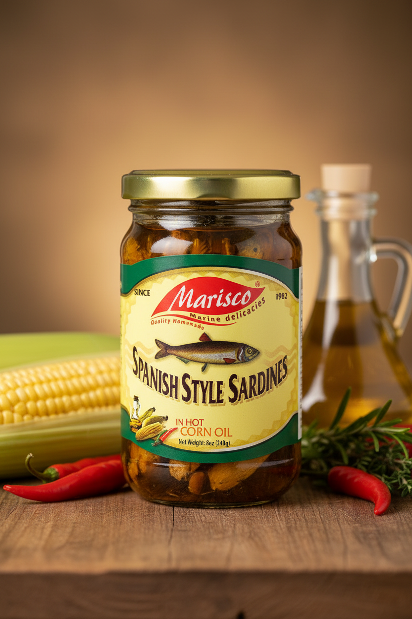 Marisco Green Label Spanish Style Sardines in Corn Oil 240g