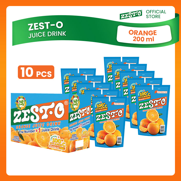Zest-O Orange Juice Drinks 200ml x 10PCS