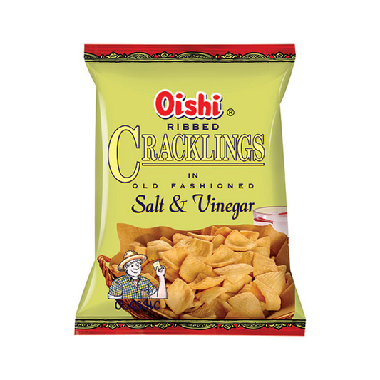 Oishi Ribbed Cracklings Salt & Vinegar 90g