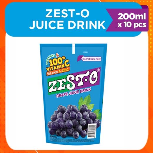 Zest-O Grape Juice Drinks 200ml x 10PCS