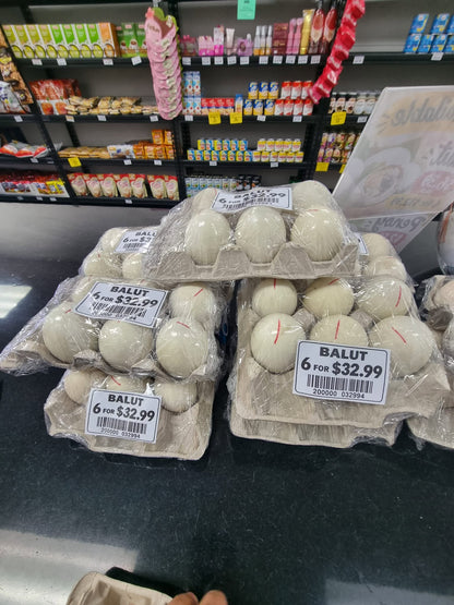 BALUT (UNFERTILIZED DUCK EGG-UNCOOKED) (6 PCS)