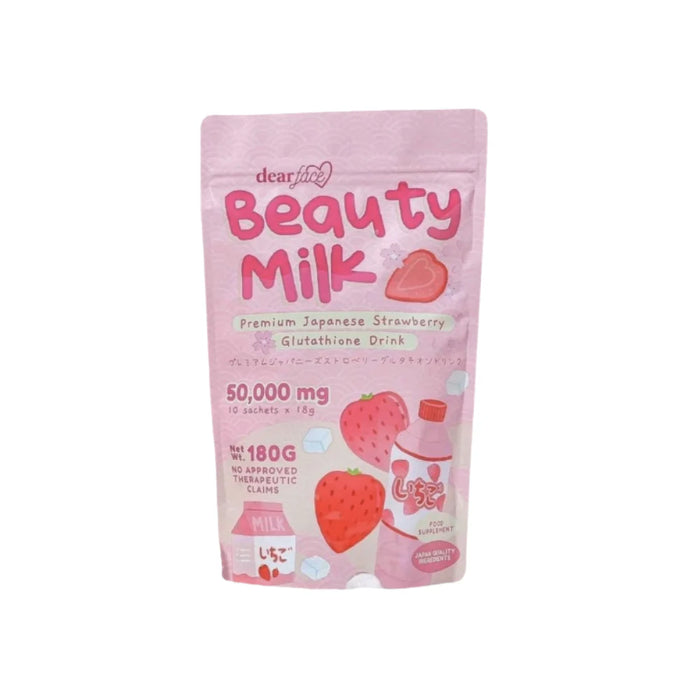 Beauty Milk Premium Japanese Strawberry Glutathione Drink 10 sachet