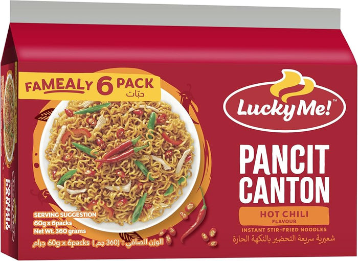 Lucky Me! Pancit Canton Hot Chili FAMealy 6 Pack