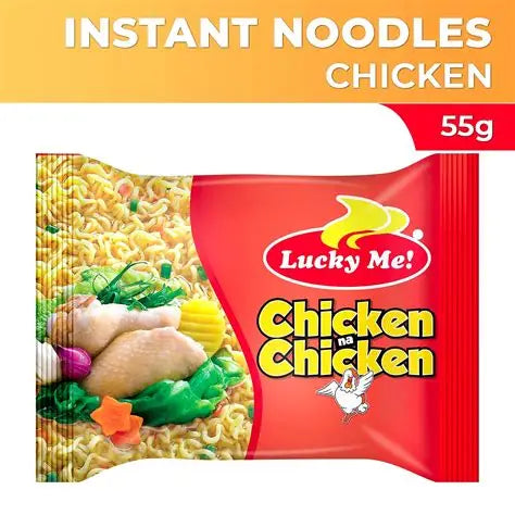 Lucky Me Chicken na Chicken Instant Noodles Pouch 55g