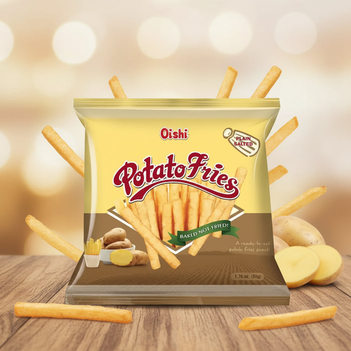 Oishi Potato Fries Plain Salted 50g