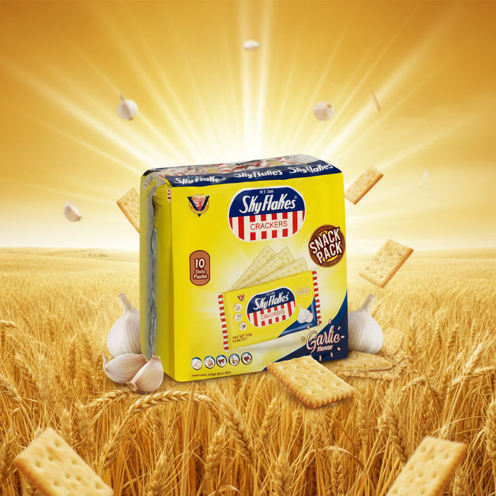 Sky Flakes Crackers 250g - Garlic Flavor