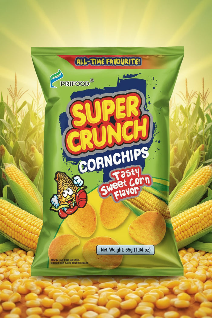 Super Crunch Corn Chips Tasty  Sweet Corn Flavor 120g