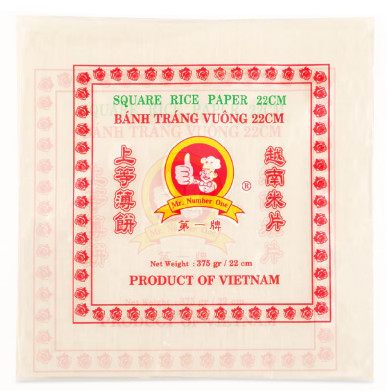 No. 1 Rice paper Square 375g - 22 cm