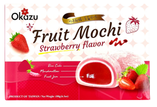 Okazu Japanes Style Mochi 180g -Strawberry