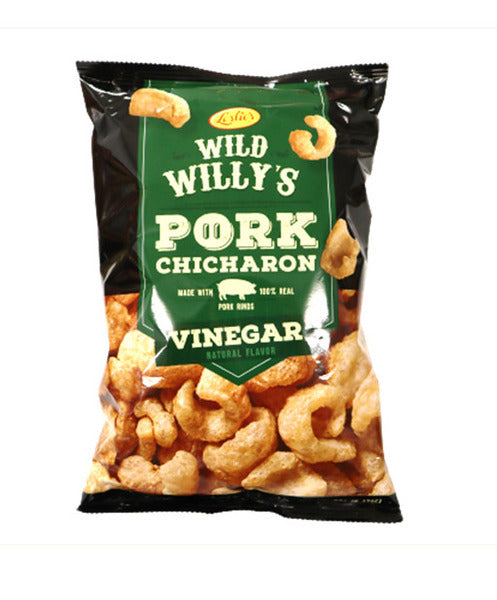 Leslie's Wild Willy's Pork Chicharon 90g -Vinegar