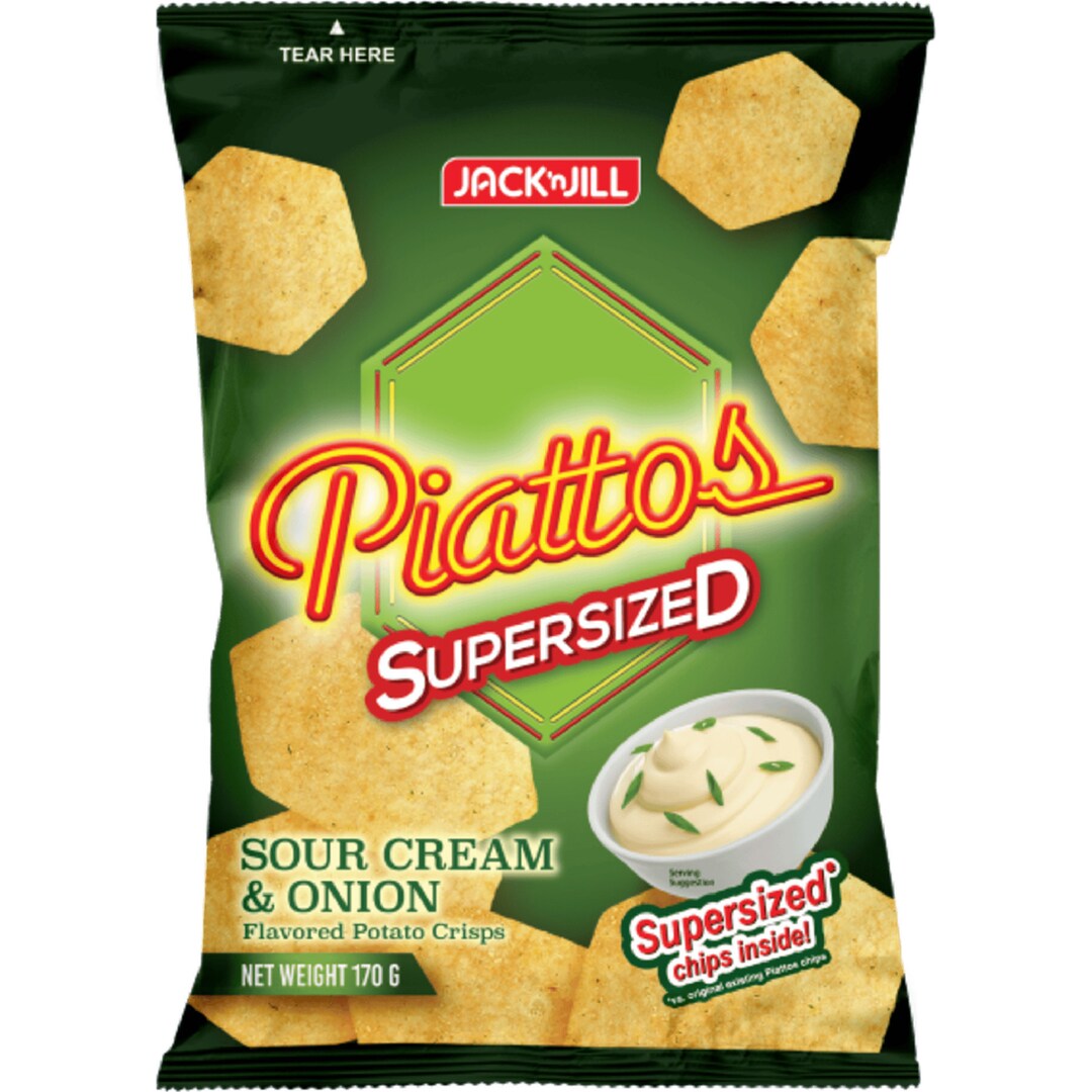 Piattos Sour Cream & Onion Super Sized 170g