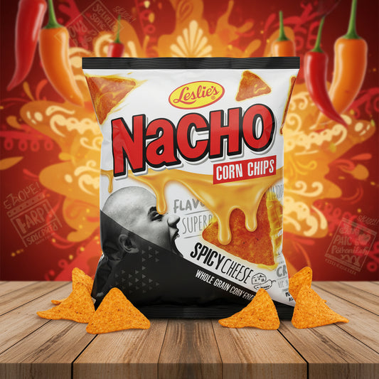 Leslie's Nacho Corn Chips Spicy Cheese 100G