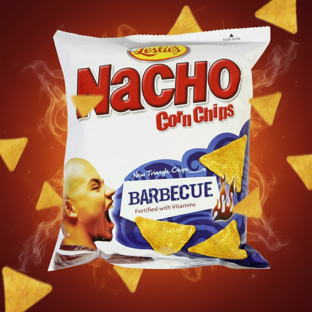 Leslie's Nacho Corn Chips BBQ 100G