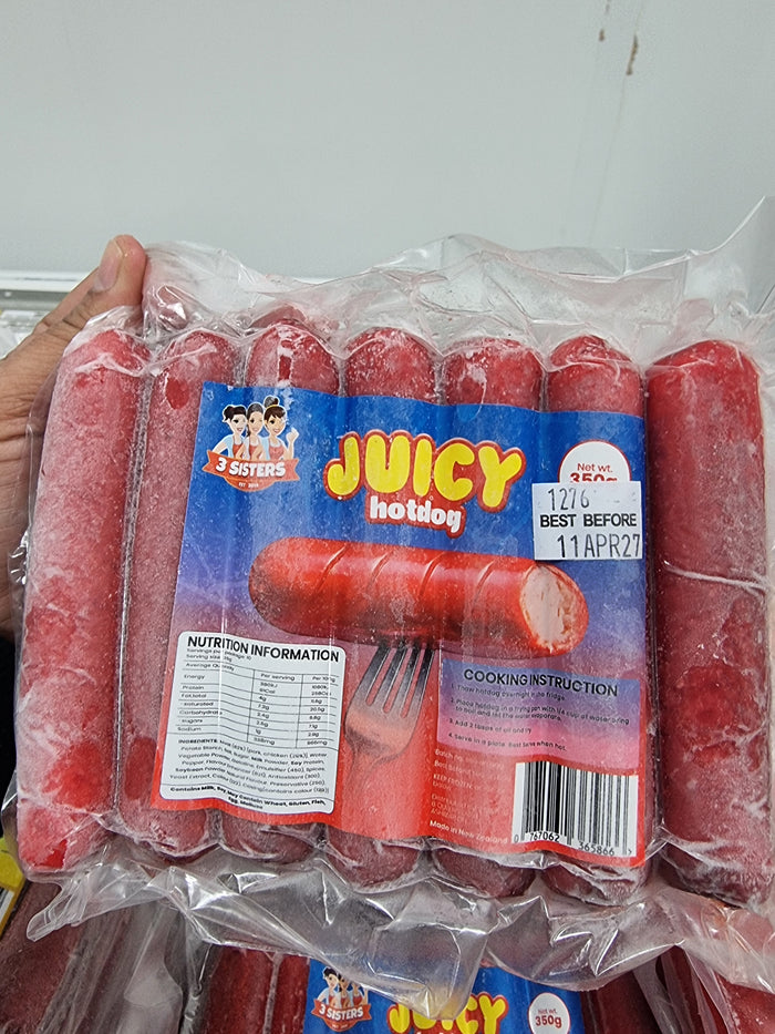 3 Sisters Juicy Hotdog 350g