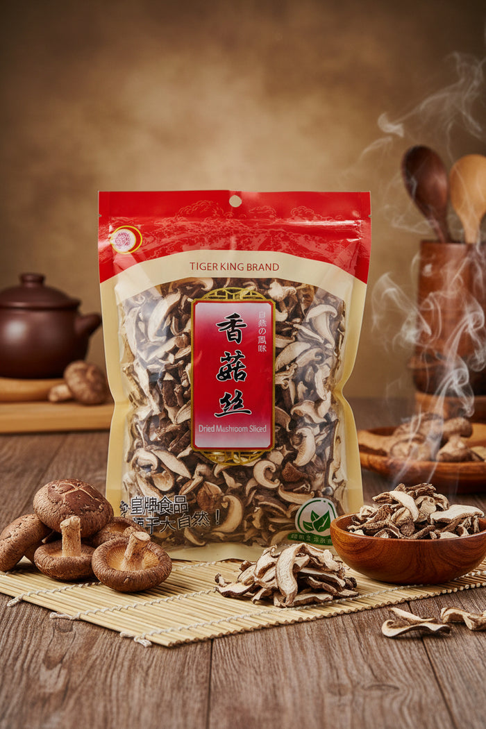 Tiger King Dried Mushroom Sliced 200g