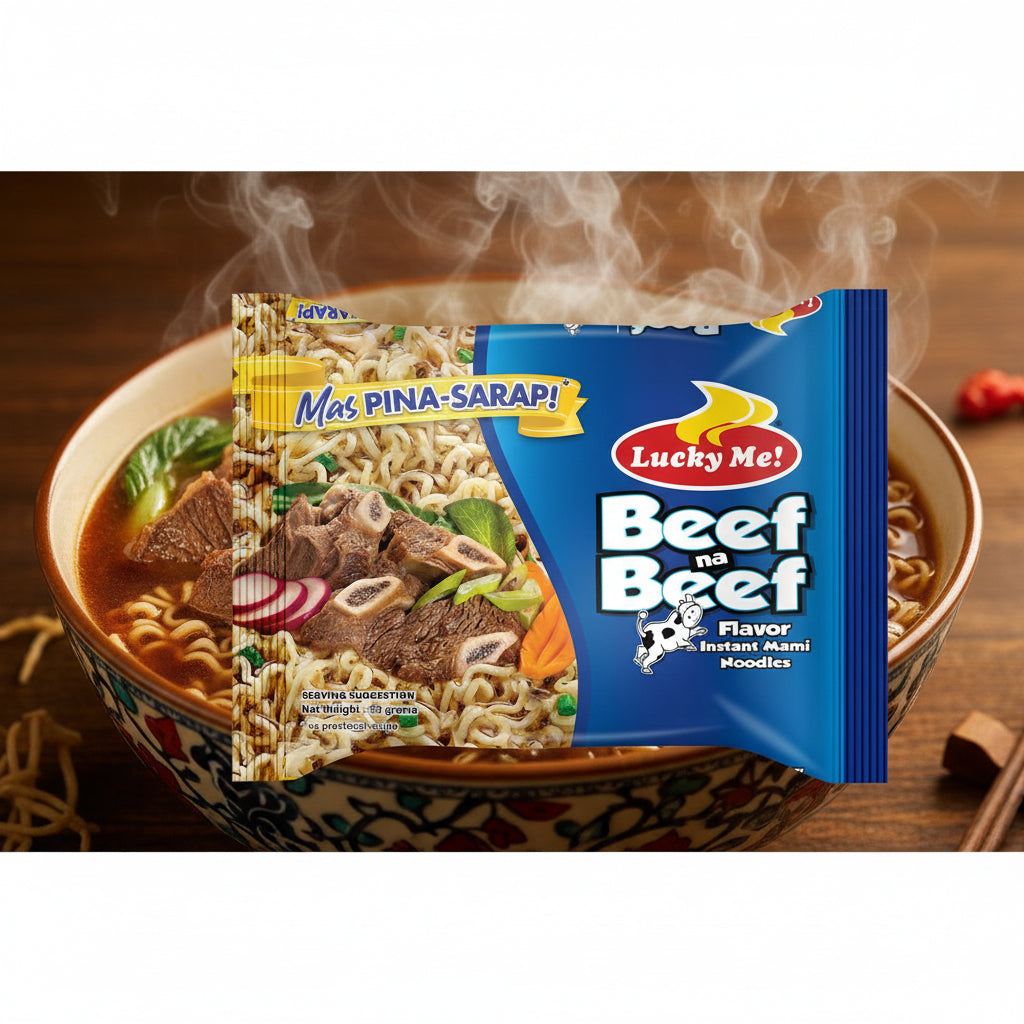 Lucky Me Beef na Beef Instant Noodles Pouch 55g